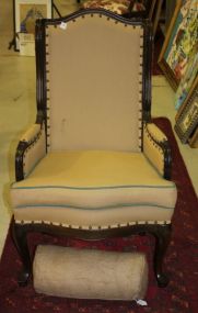 Contemporary Arm Chair with Queen Anne Legs