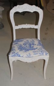 Victorian Side Chair Painted White