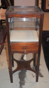 Mahogany Two Shelf Glass Display