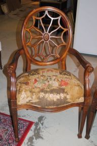 Pair of Sheraton Style Arm Chairs