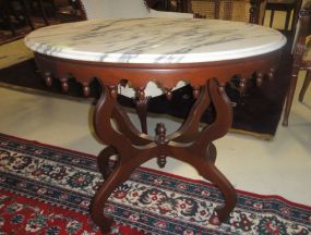 Victorian Style Turtle Top Table