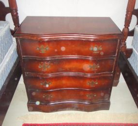 Vintage Mahogany four Drawer Serpentine Front Chest