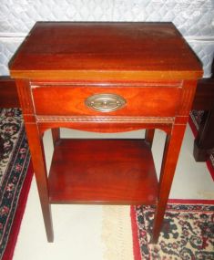 Vintage Mahogany One Drawer Stand