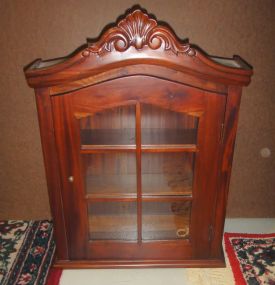 Reproduction Mahogany Hanging Three Shelf Cabinet