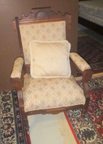 Eastlake Walnut Arm Chair