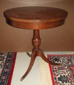 Vintage Mahogany Drum Table with Duncan Phyfe Style Legs