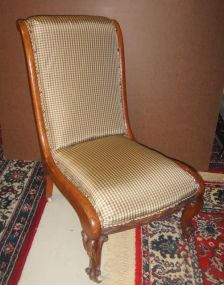 Victorian Mahogany Rococo Leg Boudoir Chair