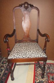 Set of Six Walnut Jacobean Style Chairs