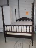 Vintage Walnut Spool Poster Bed