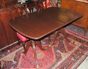 Vintage Duncan Phyfe Style Dining Table