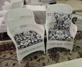 Pair of Wicker Arm Chairs