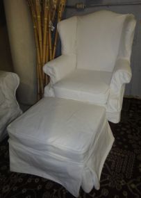 Queen Anne Chair with Ottoman