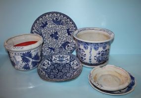 Seven Pieces of Blue and White Porcelain