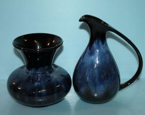 Two Pieces of Blue Pottery