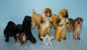 Seven Various Porcelain Dogs