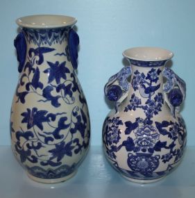 Two Blue and White Porcelain Vases
