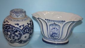 Two Blue and White Porcelain Pieces