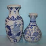 Two Blue and White Porcelain Vases