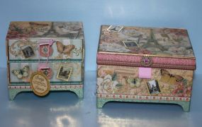Two Decorative Paper Soap Boxes