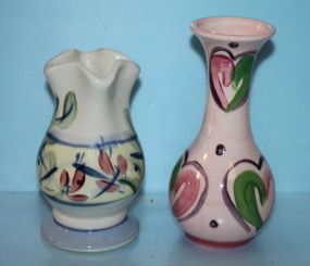 Two Small Gail Pittman Vases
