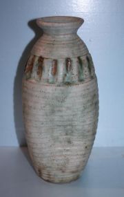 Peters Pottery Indented Vase Peters Pottery Indented Vase; 11 1/2