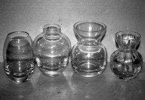 Four Small Glass Vases