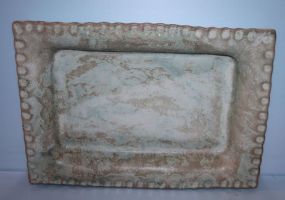 Large Pottery Tray Marked Sheila