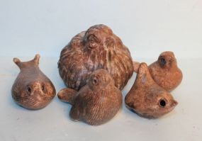 Five Peters Pottery Birds