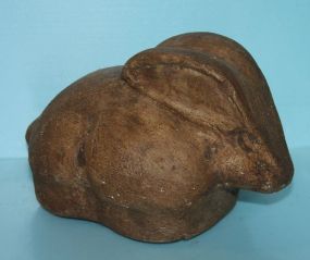 One Brown Pottery Rabbit