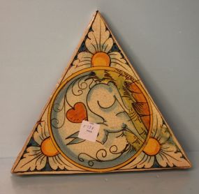 Made in Italy Pottery Hanging Tile with Rabbit