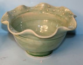 Pottery Bowl, Raffled Edge