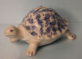 Andrea by Sadek Blue and White Porcelain Turtle