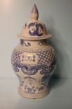 Large blue and White Ginger Jar