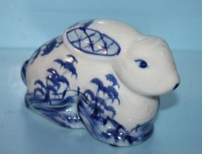 Gail Pittman Blue and White Rabbit