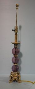 Amethyst Glass Ball Lamp