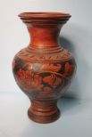 Resin Faux Carved Vase