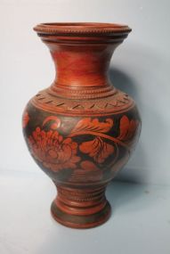 Resin Faux Carved Vase