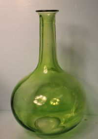 Clear Green Blown Vase