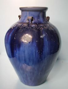 Large Blue Pottery Vase