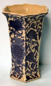 Blue and White Oriental Vase