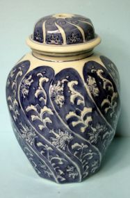 Blue and White Ginger Jar drilled for Lamp