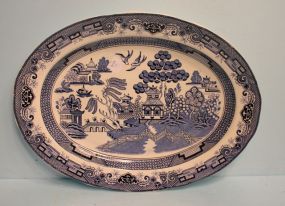 Large Blue Willow Platter