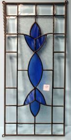 Blue and Clear Rectangular Stain Glass