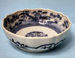 Small Blue and White Oriental Bowl