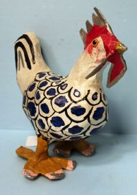 Paper Mache' Rooster and Pig