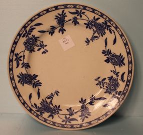 Blue and White Plate Stamped Brugge Adderley's