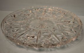 Footed Starburst Pattern Cake Plate