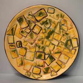 Round Plate with Broken Glass Pieces