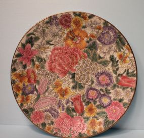 Pastel Color Floral Design Plate