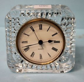 Crystal Case Quartz Clock Marked France
